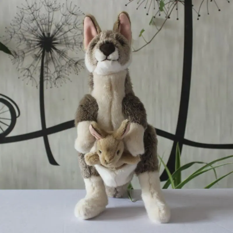 

plush toy doll gift model kangroo mother and baby