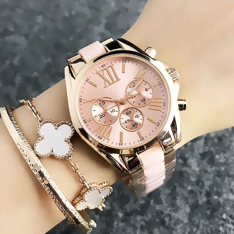 Brand Wrist Watches Women Girl Ladies Style Quartz Casual Steel Metal Band Clock m49