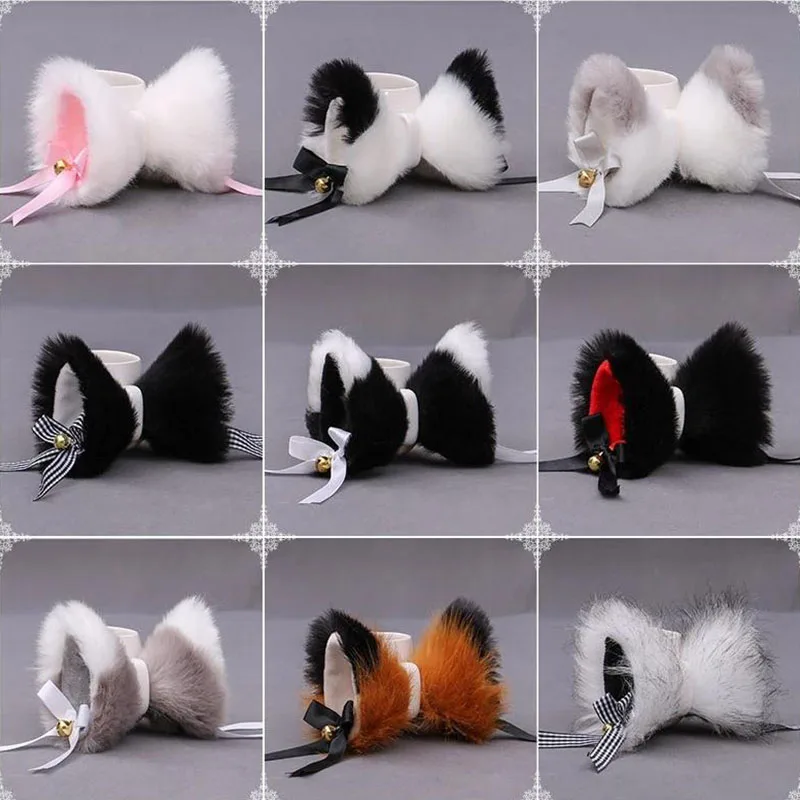 Furry Cat Ears Hairpins Fluffy Cartoon New Plush Fox Ear Cosplay Hair Clips Barrette Party Performance Costume Accessories
