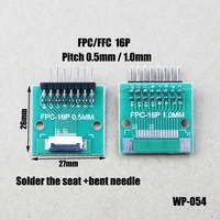 1pc fpc ffc adapter board 0 5mm 1 0mm to 2 54mm connector straight needle and curved pin 6 8 10 12 20 30 40 50 60 80pin wp 054