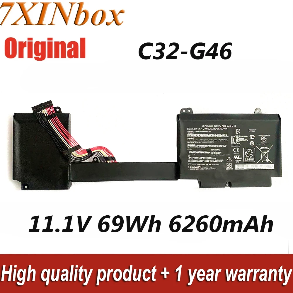 

7XINbox C32-G46 11.1V 69Wh 6260mAh Original Laptop Battery For ASUS G46 G46V G46VW PRO G46 PRO G46V PRO G46VW Series
