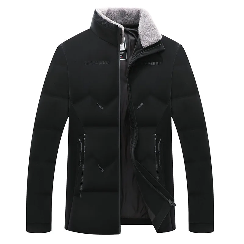 New Autumn/Winter 2022 90 White Eiderdown Solid Color Standing Collar Down Jacket Light Down Jacket with Thick Men's Coat