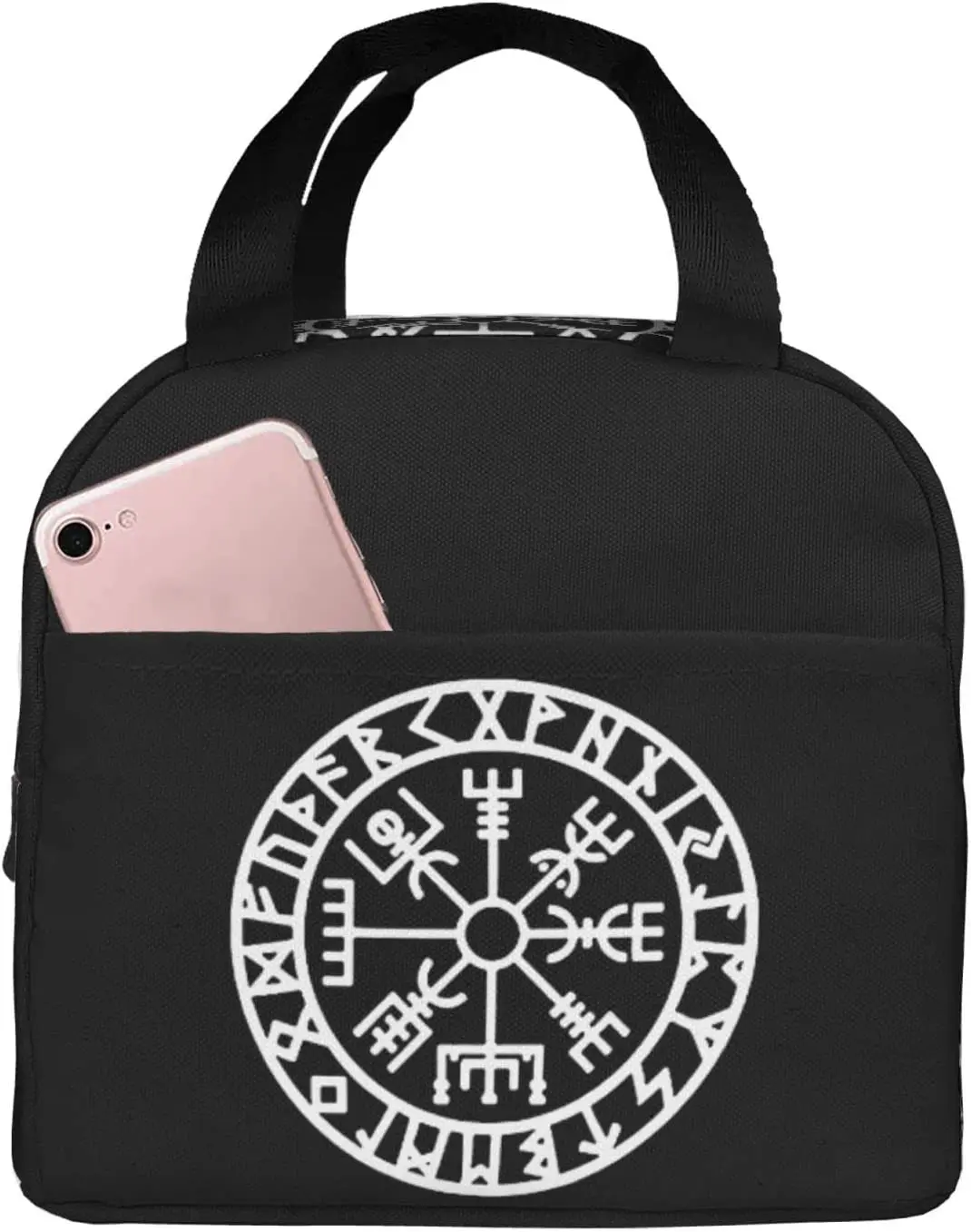 

Viking Symbol Nordic Compass Lunch Bags Portable Insulated Cold Storage Lunch Bag Reusable Work School Picnic Travel Beach