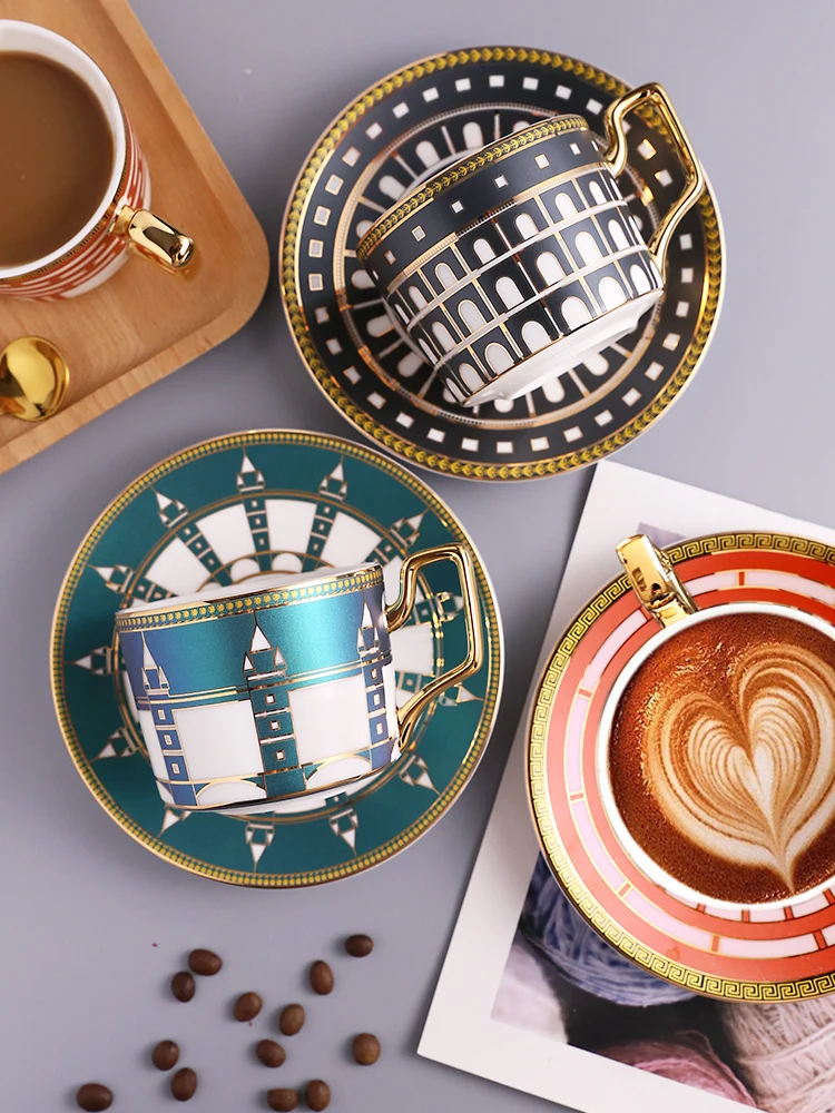 

Европейская керамическая кофейная чашка, креативный кофейный набор, кофейная чашка для капучино, кофейная чашка, ваза