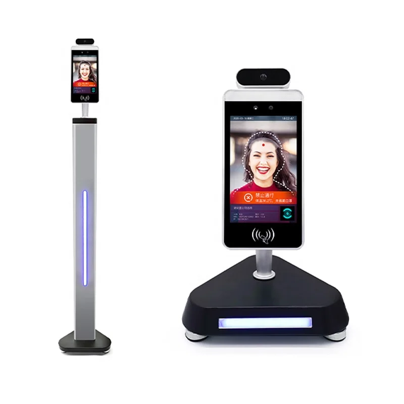 

8" facial recognition temperature scanner tablet device door entry access control system