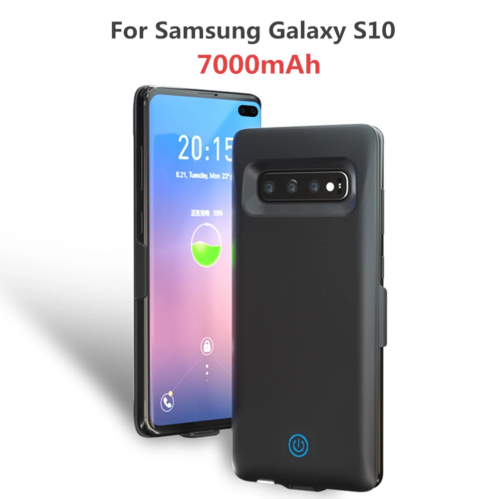 

NTSPACE Portable Power Bank Pack Charger Cover for Samsung Galaxy S10 Battery Charging Case 7000mAh Extenal Power Charger Case