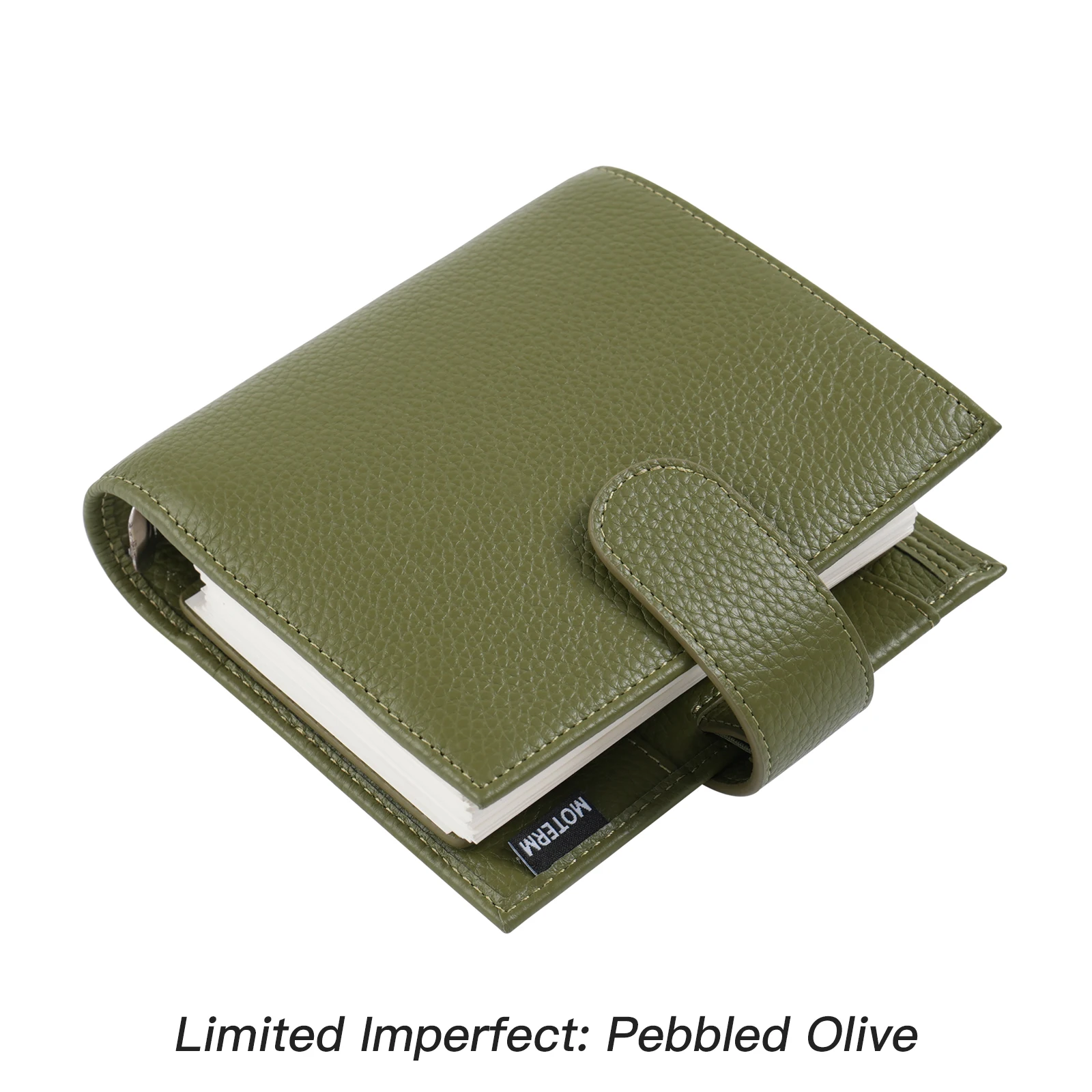 

Ограниченный карманный планировщик серии Imperfect Moterm Luxe 2,0, блокнот формата А7 из гальки и зернистой кожи с кольцом 30 мм, органайзер для повестки дня