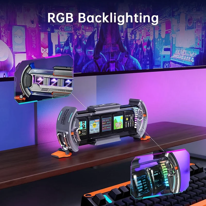 Цифровые часы для игровой настройки с управлением через приложение Smart Wi-Fi Connect