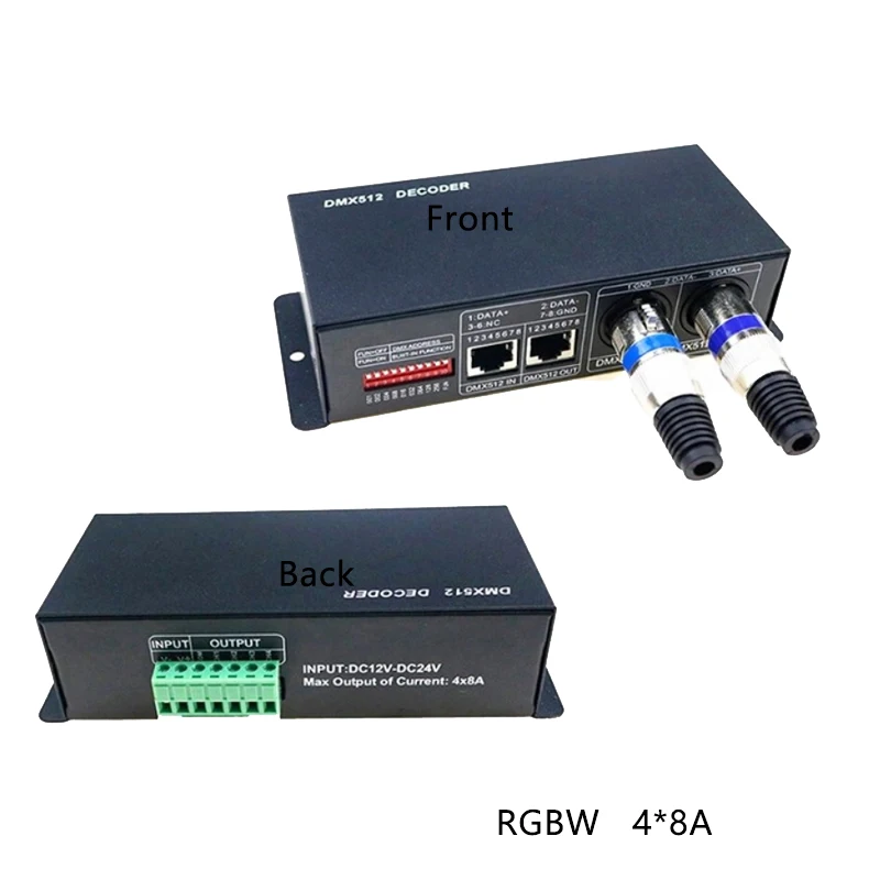 DMX512 DMX декодер светодиодный RGBW 4-канальный Регулятор яркости DC12V 24V с XLR разъемом