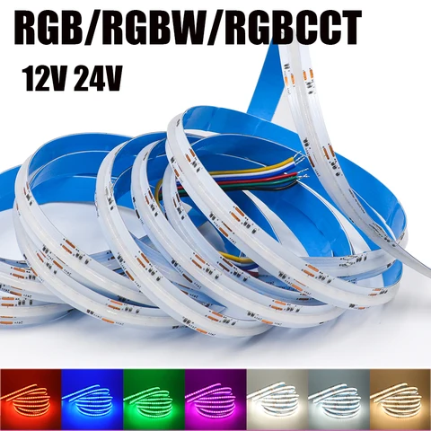 KISUFU гибкая светодиодная лента RGB COB 12В/24В