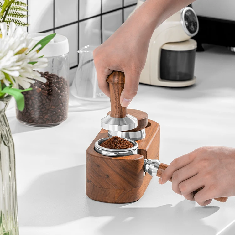 

Wholesale customized good quality Sustainable Wooden Coffee Tamper Set With Wood