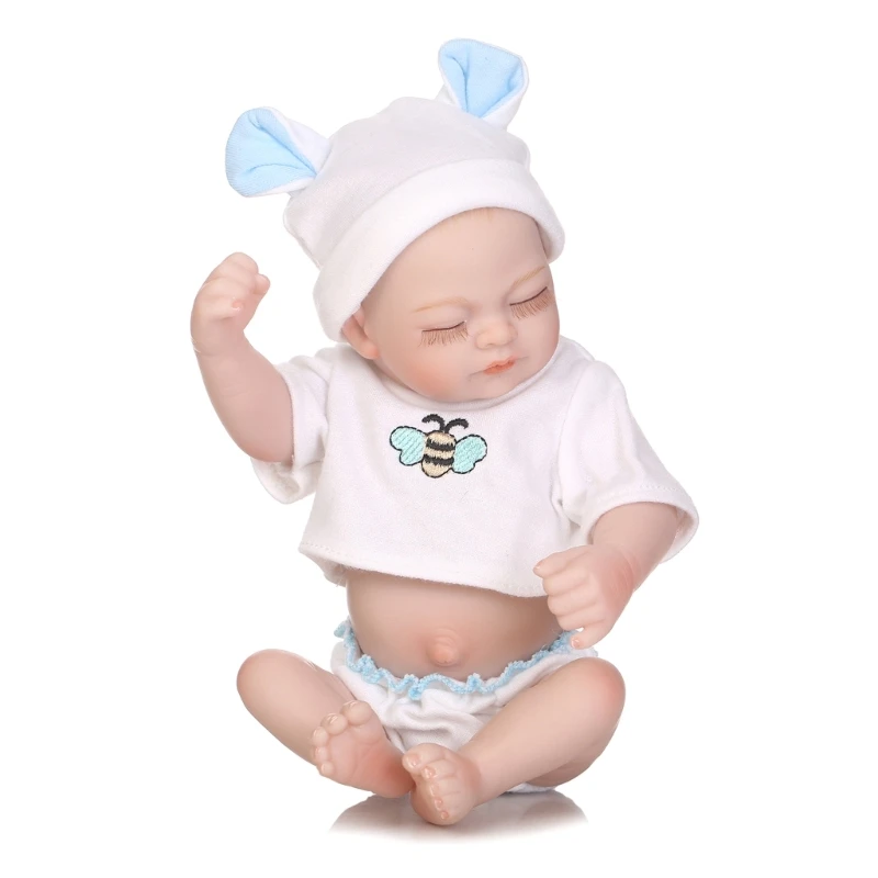 

Life-like Reborns Baby with Diaper Bonnets Vinyl Full Body Sleeping Girl