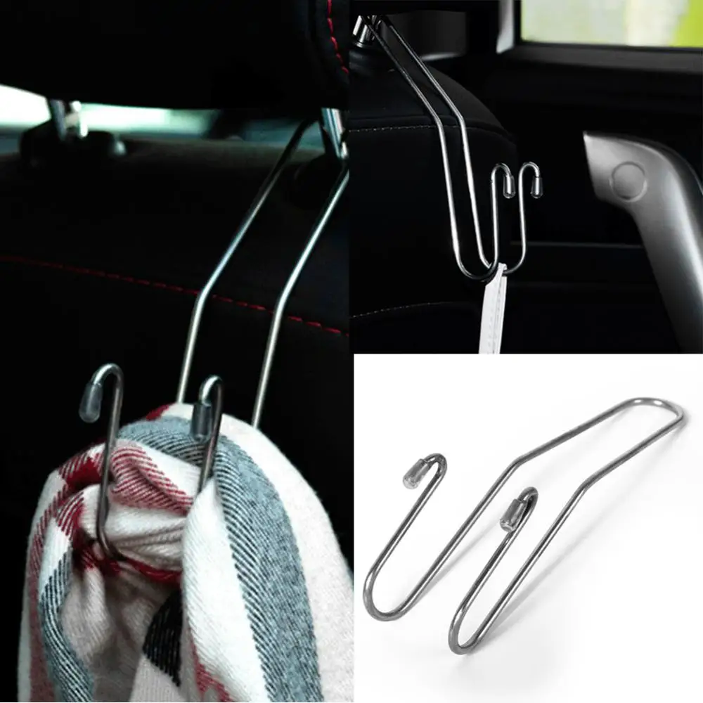 

Universal Auto Car Seat Back Hook Vehicle Headrest Hanger Stainless Steel Holder Car Seat Back Can Hold Up To 20kg Weight