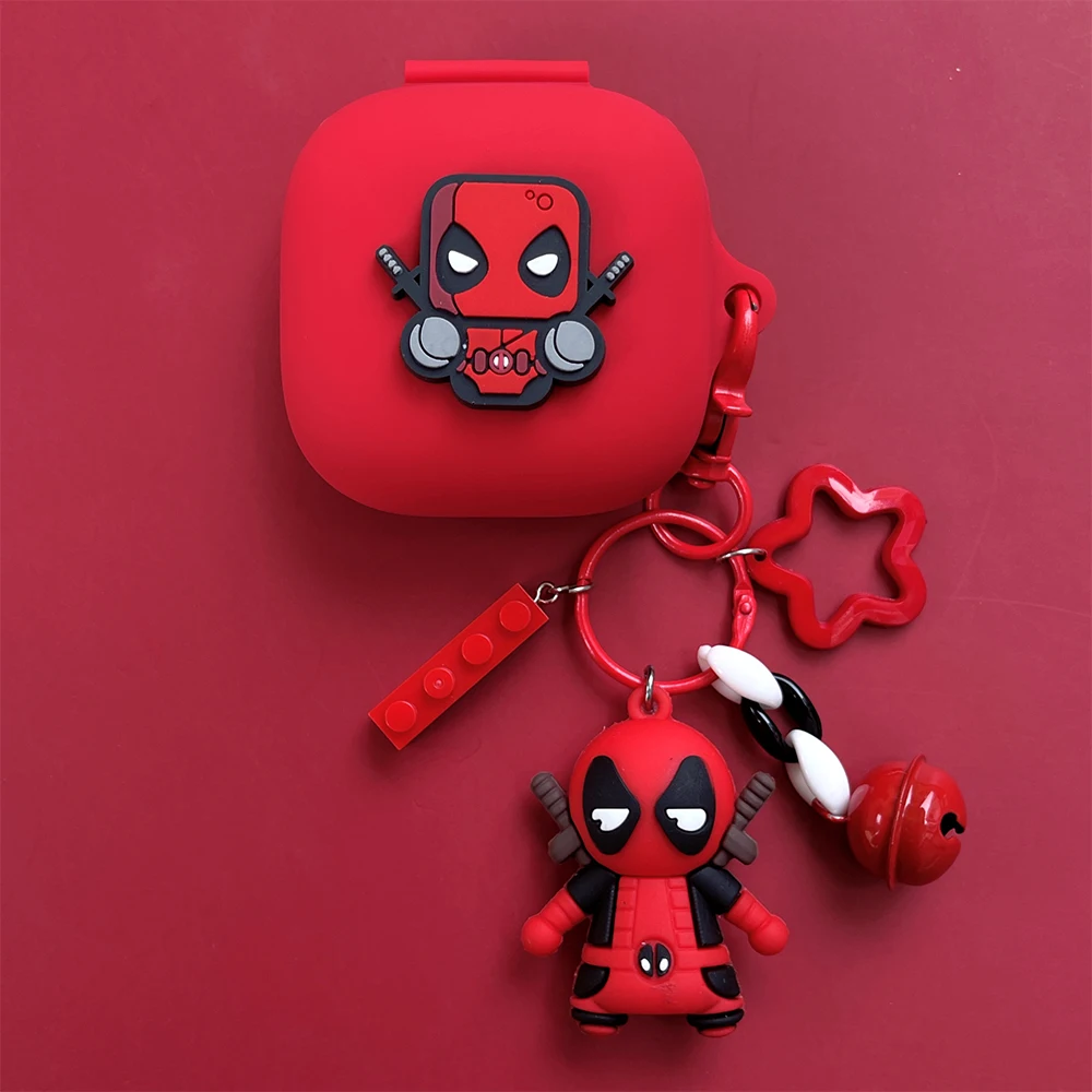 Чехол для наушников с брелоком и мультяшным рисунком | Электроника