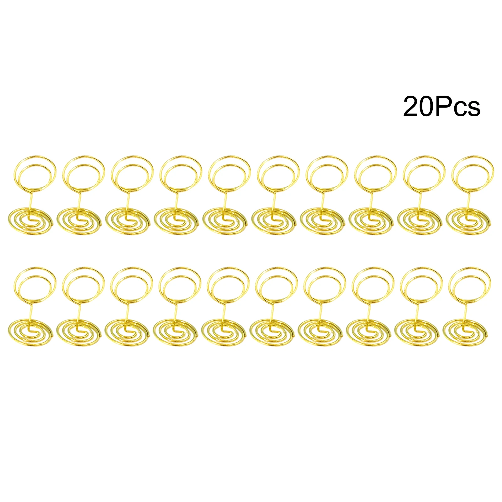 

20pcs Offices Restaurant Elegant Photo Clip Table Number Holder Paper Stand Round Shape Memo Mini Menu Name Card Gift Wedding