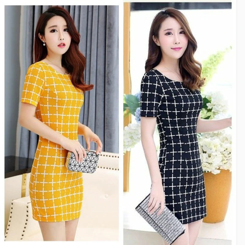 

2022 summer new sexy short sleeved dress temperament slim skirt professional dress