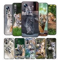 cute little tiger silicone cover for xiaomi mi 12 11i 11t 11 10i 10t 10 9 9t se lite pro ultra hypercharge phone case