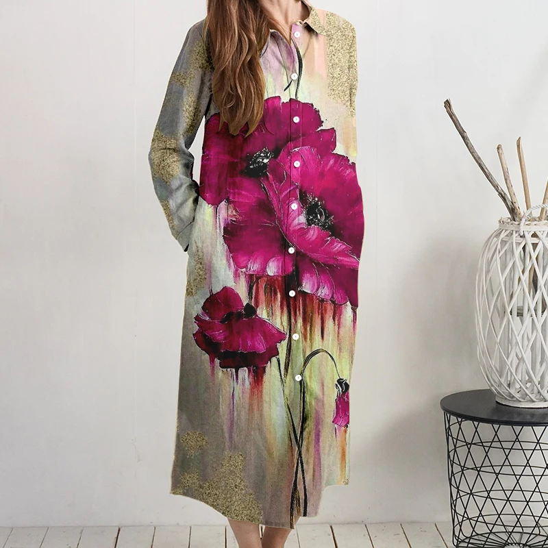 Новинка 2024 Платья с цветочным принтом женские праздничные платья большого
