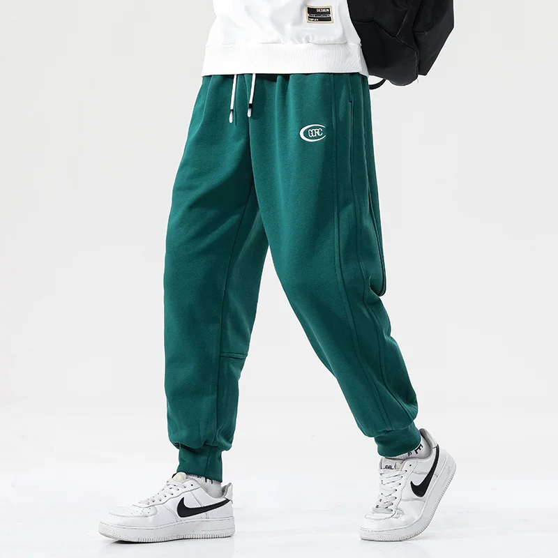 

Брюки спортивные мужские с широкими штанинами, Мешковатые Свободные Штаны для бега, повседневные Модные джоггеры большого размера 8XL Z522, черный цвет