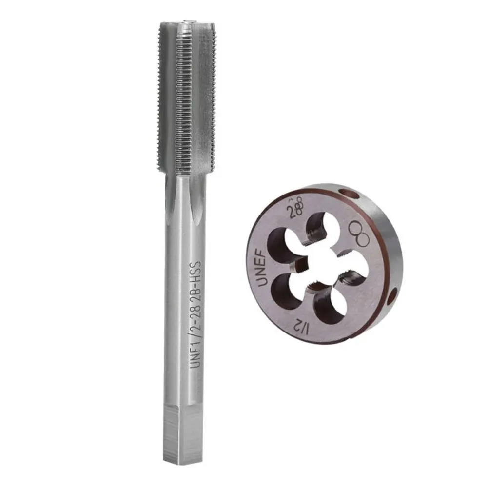 

2pcs/Set Thread Tap&Die Set Silver 1/2-28 UNEF HSS Right Hand Thread Tool Machine Plug Tap Die For Molding Machine
