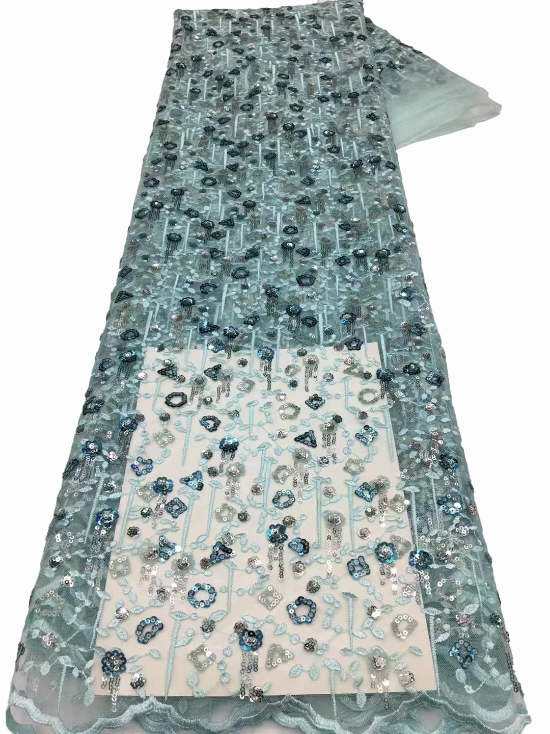 Новая Тюлевая кружевная ткань с блестками и алмазной вышивкой Африканское