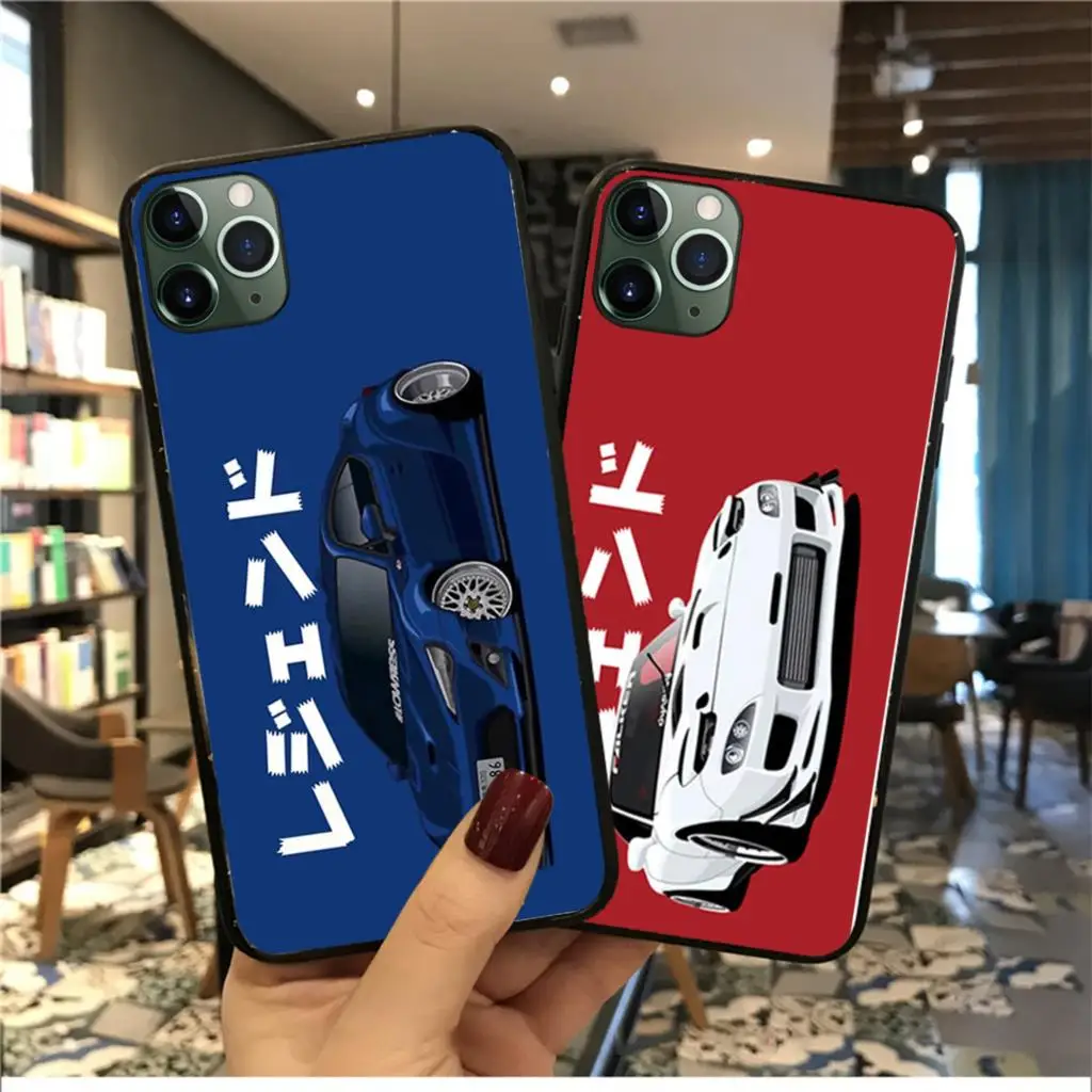 

Phone Case For iphone 14 13 12 11 Pro Max XS XR 13 12mini 14 Plus JDM Tokyo Sports Car Mobile Phone Case Funda Cell