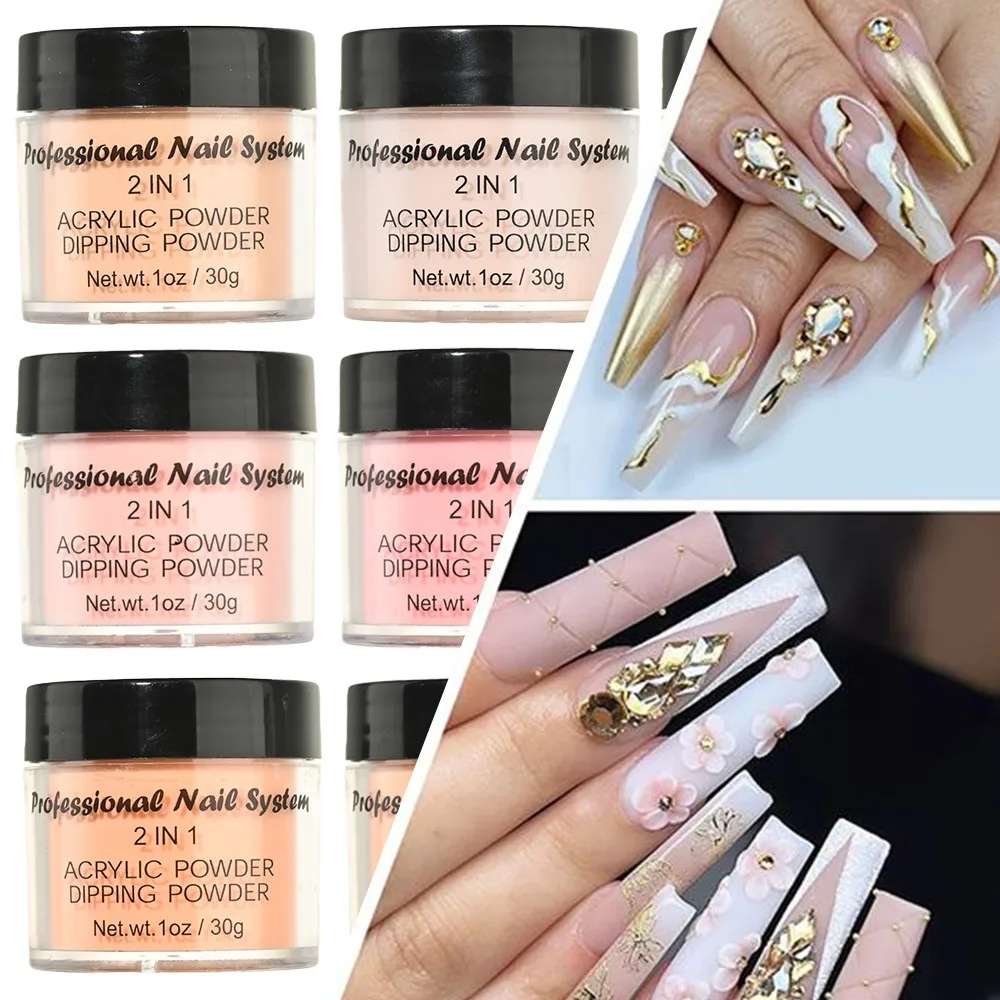 

Net-1Oz Nude Acrylic Powder Nail Art 3D Flower Pattern Engraving Pigment 2 In 1 Carving/Dipping/Extension Acrylic Nail Powders