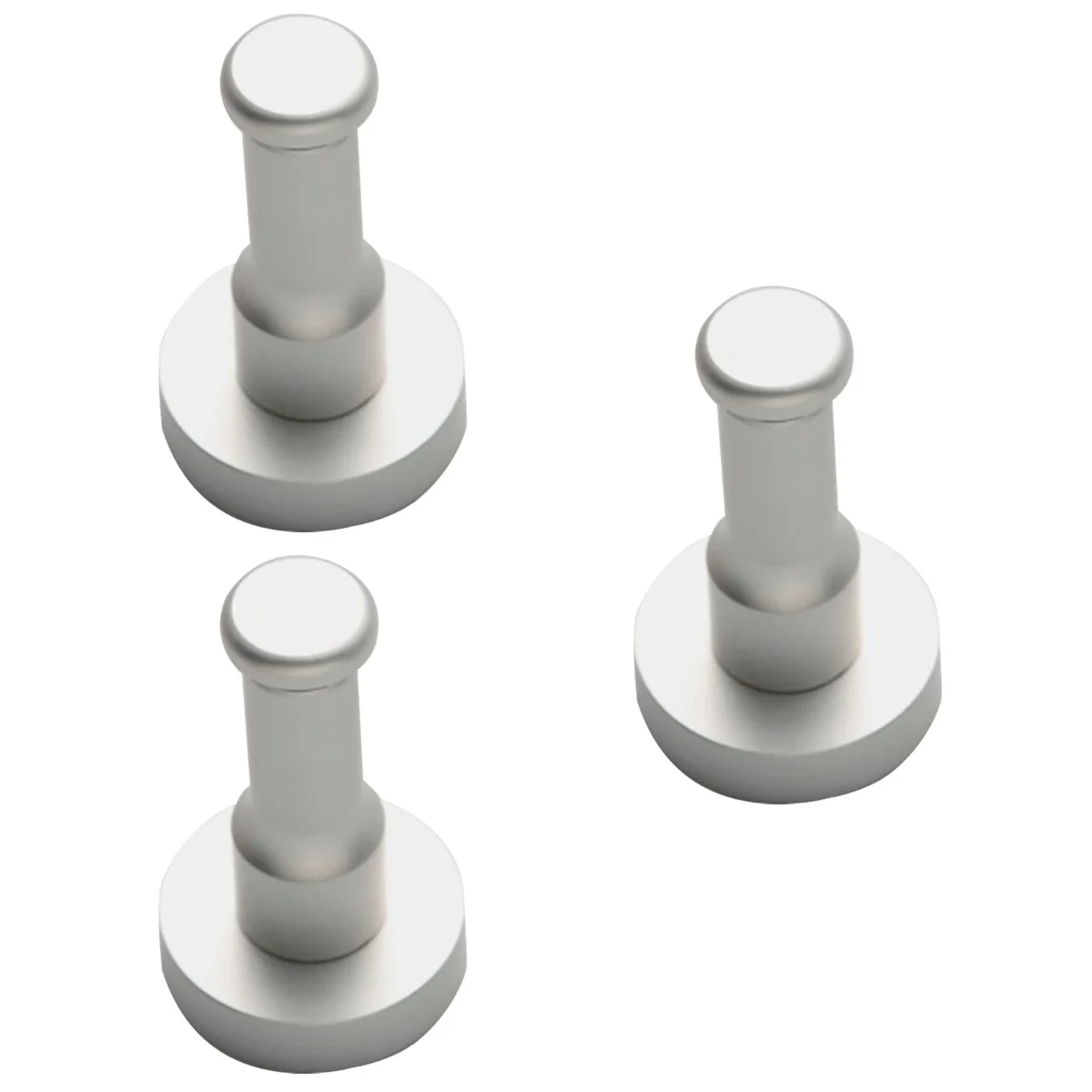 

3pcs Space Aluminum Door Hook Round Hook Clothes Hat Hooks Punch Hangers Wall Hooks Single Hook Home Hotel Bathroom