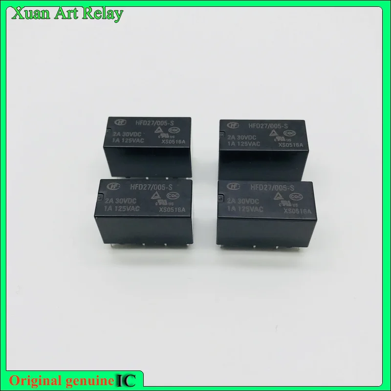 10 шт./лот 100% оригинальное реле: HFD27-005-S Новое РЕЛЕ 8pins 1A125VAC 4078
