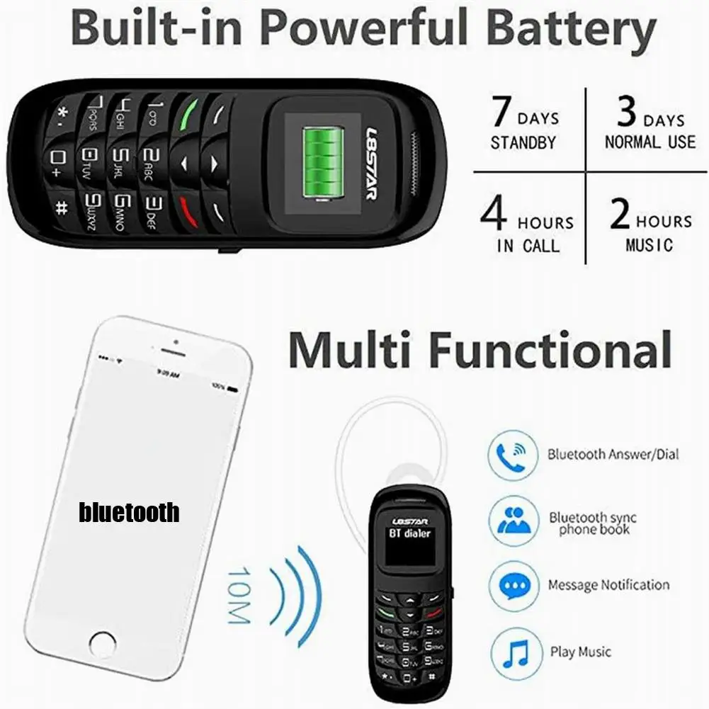 Мини-телефон L8Star BM 70 совместимый с Bluetooth универсальные беспроводные наушники