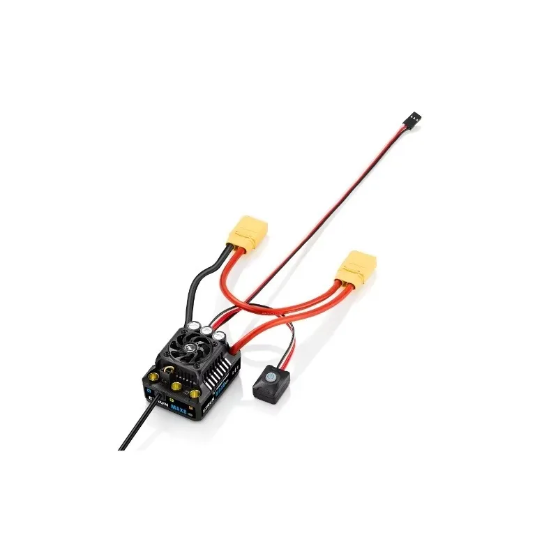 Фото DroMaSsHOBBYWING EzRun Max8 G2S Бесколлекторный ESC 160A 3-6S со встроенным Bluetooth для радиоуправляемых моделей 1/8 масштаба: шоссейных/шорт-корсовых грузовиков и монстер-траков. №3