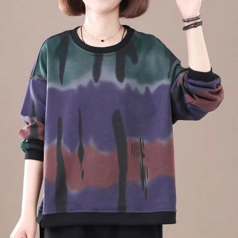 Стильные корейские свободные пуловеры 2024 весенне-осенние винтажные