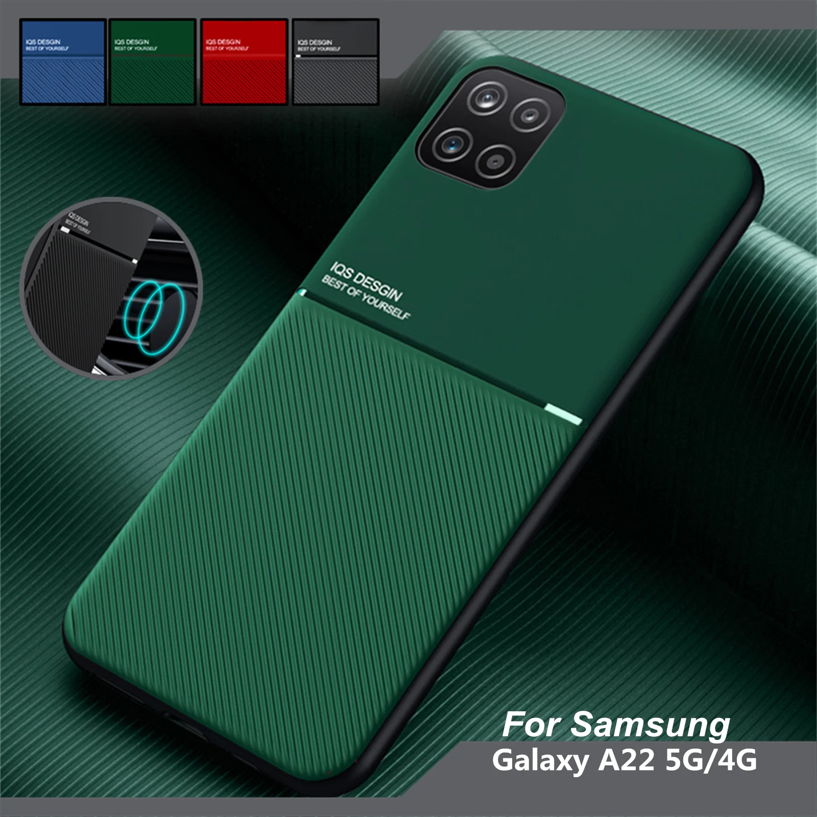 Тонкий кожаный чехол для телефона Samsung Galaxy A22 A12 A52s A32 M52 A13 A53 S21 S22 Ultra Plus 5G мягкий