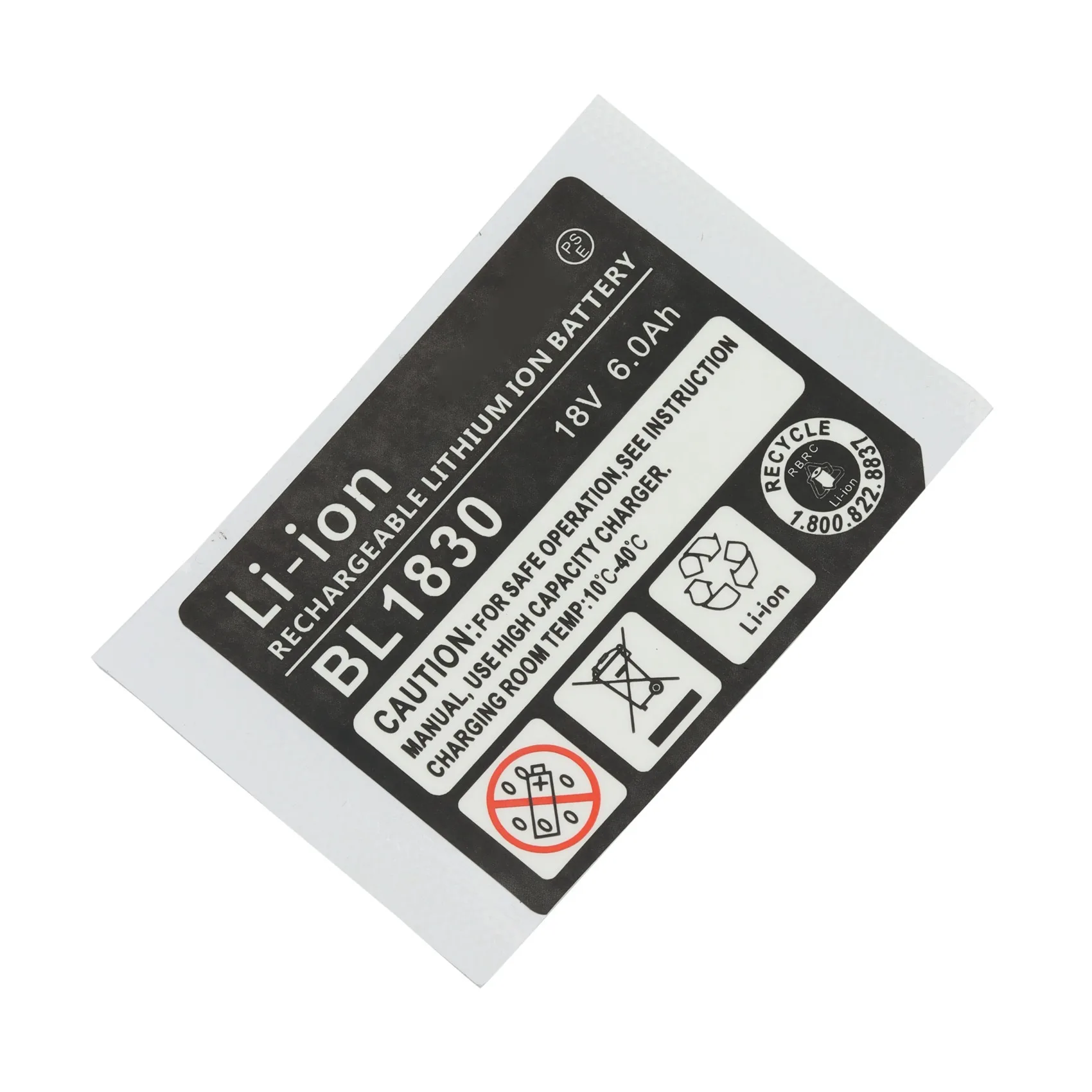 10 комплектов этикеток BL1830 литий-ионный аккумулятор 18 В 6 0 Ач наклейка подходит