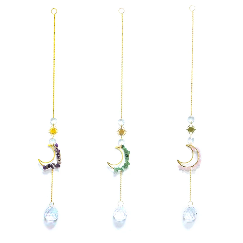 

Crystal Windchime Handmade Sun Catchers Hanging Ornament Diamond Prisms Rainbow Chaser Home Bedroom Decoration Dream Catcher