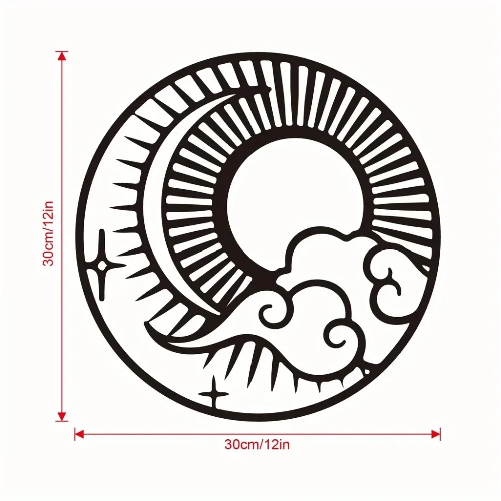 Металлический Настенный Рисунок — Легкий Солнечный Лунный Стеллар Городской