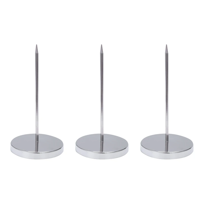

3X Safe Memo Holder Spike Stick For Bill Receipt Note Paper Order Office Desk