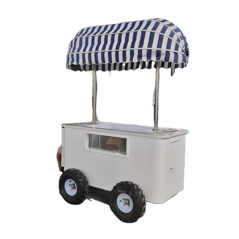 

Coffee Ice cream vendor cart food cart ice cream bowl electric rolled ice cream cart