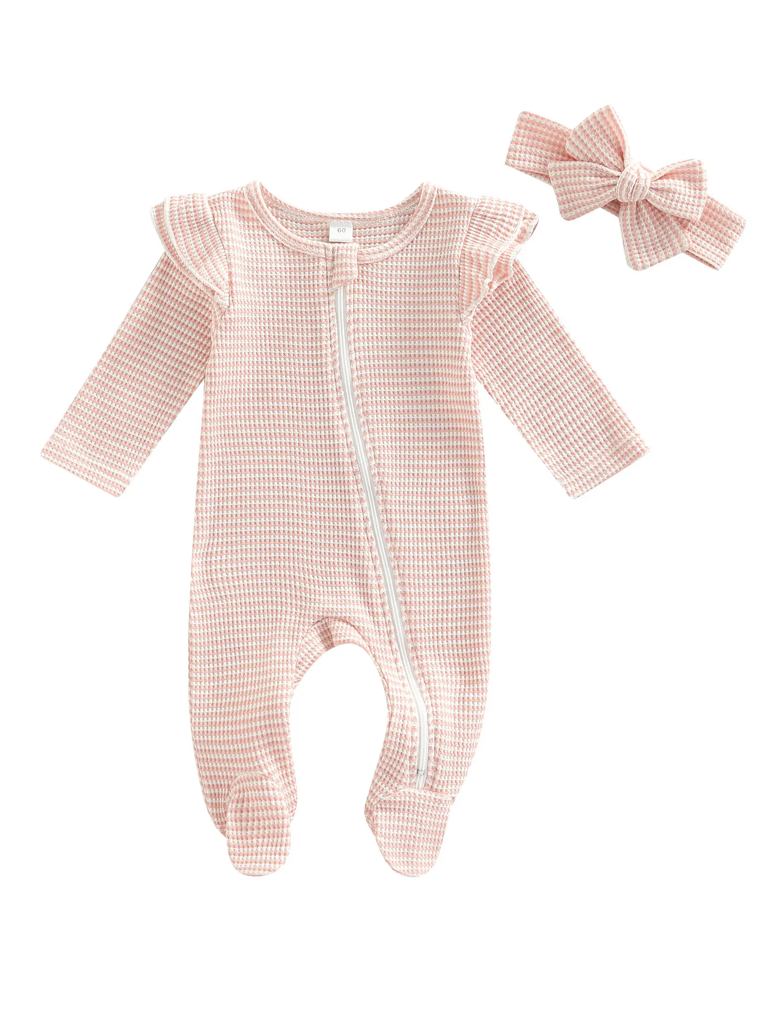 

Одежда для новорожденных мальчиков и девочек с длинным рукавом на молнии с оборками в стиле пэчворк фотоосенний наряд