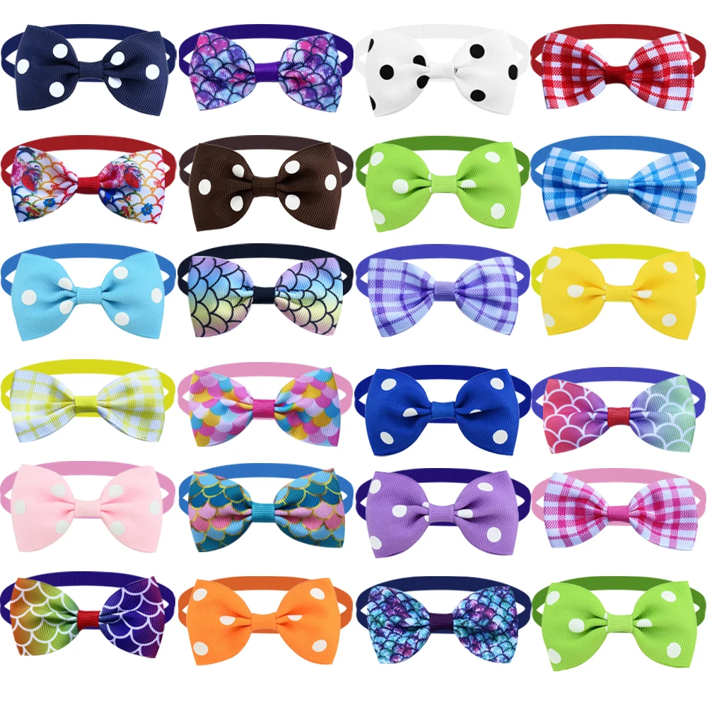 50/100pcs Dog Bow Ties Bulk Small Dog Bowtie Collars Dog Fashion Bow Tie Pet Supplies for Small Dogs Dog Accessories