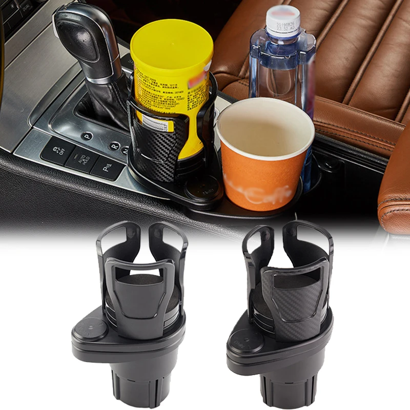 

2 In 1 Car Drink Cup Bottle Holder Multifunctional Adjustable Car Cup Holder Expander Adapter Base Tray Auto Car Stand Organizer
