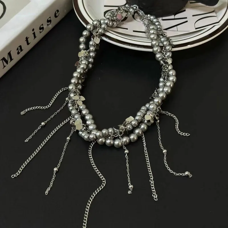 Ожерелья с жемчугом Draweye для женщин многослойные закрученные кисточки зимние