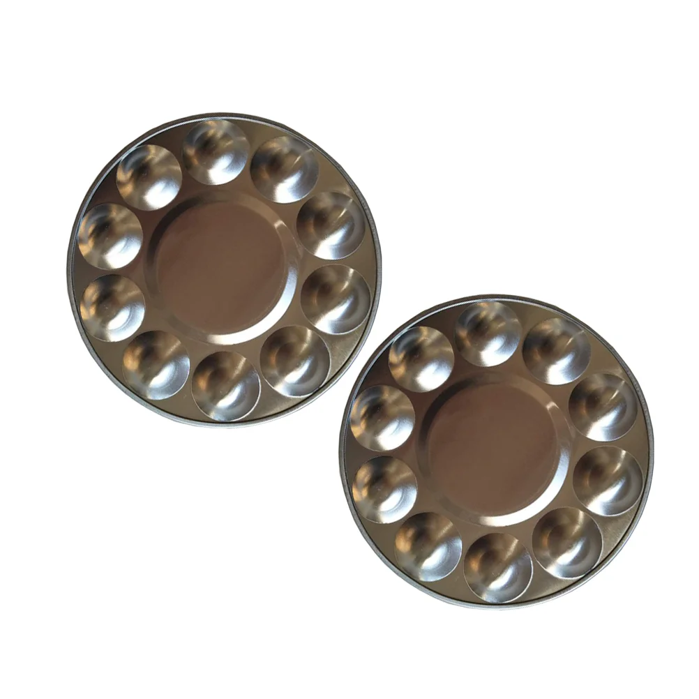 

2 шт., алюминиевые лотки для смешивания акварели с 10 отверстиями