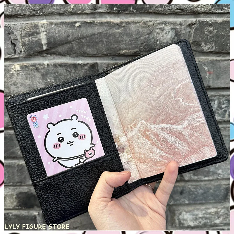 Chiikawa Hachiware милый кожаный держатель для паспорта зарубежный билет дорожных