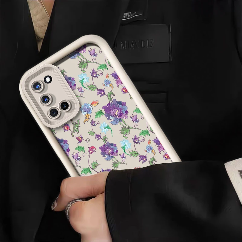 Фото Матовый силиконовый чехол для Xiaomi Redmi Note 14 13 Pro Plus 12 Turbo 12S 11S 11T 11 Pro с цветочным узором, противоударный №3