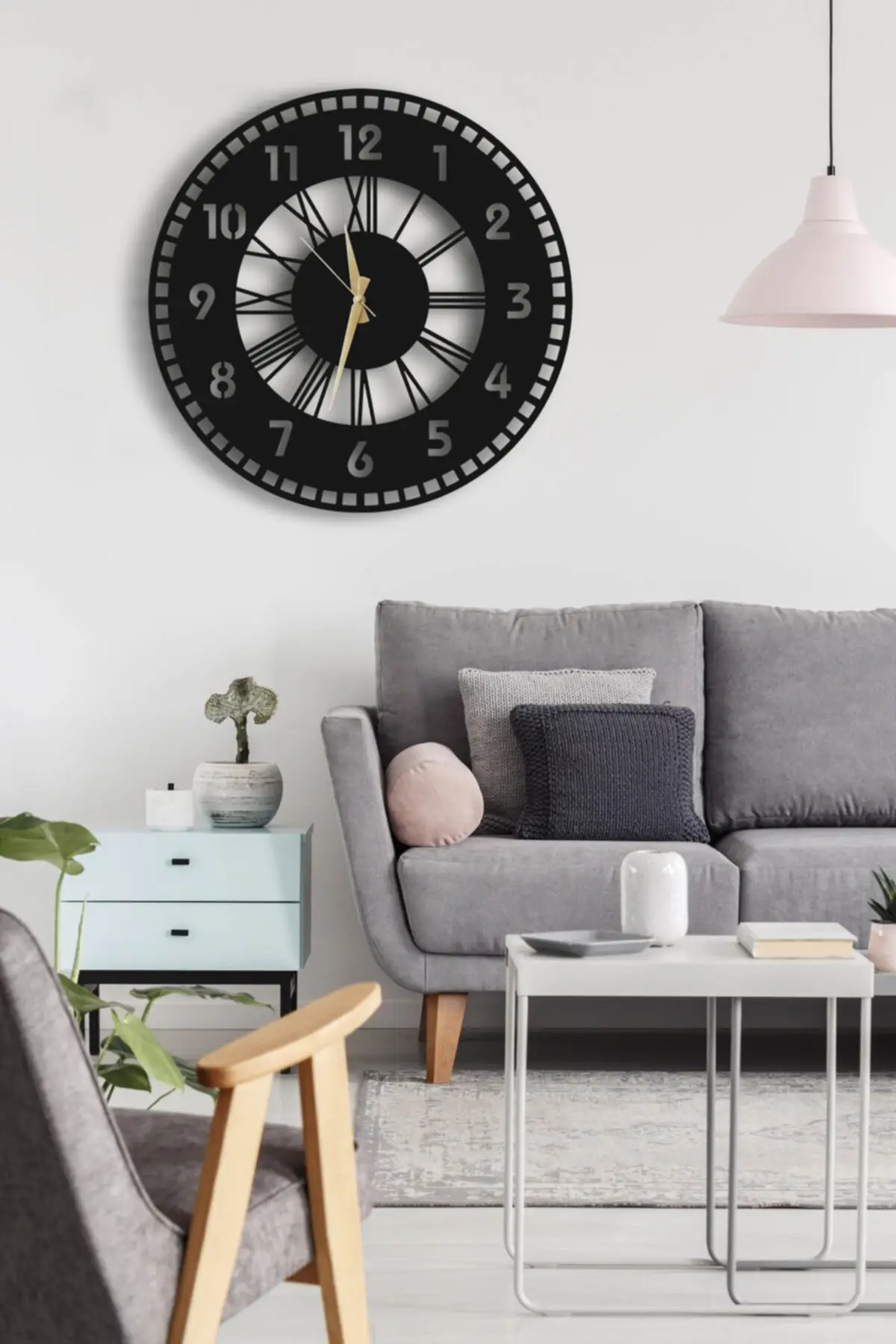 Декоративные настенные часы 50x50 см с вазой настольными часами для офиса гостиной