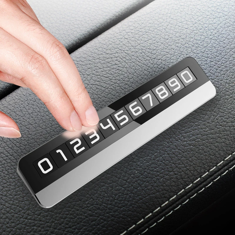 

Car temporary parking sign metal moving number plate creative hidden luminous parking sign