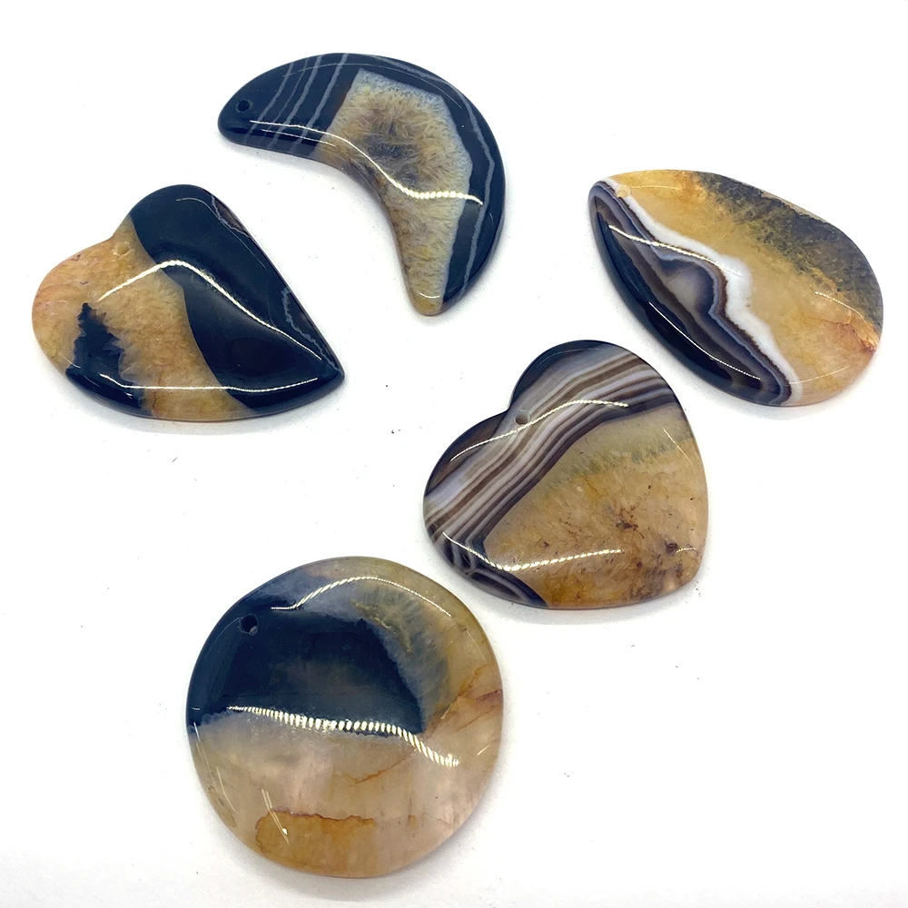 

Очаровательные Круглые Подвески для ожерелья из натурального оникса 5 шт./компл. 25-35 мм, подвеска для ювелирных изделий «сделай сам», серьги, ...