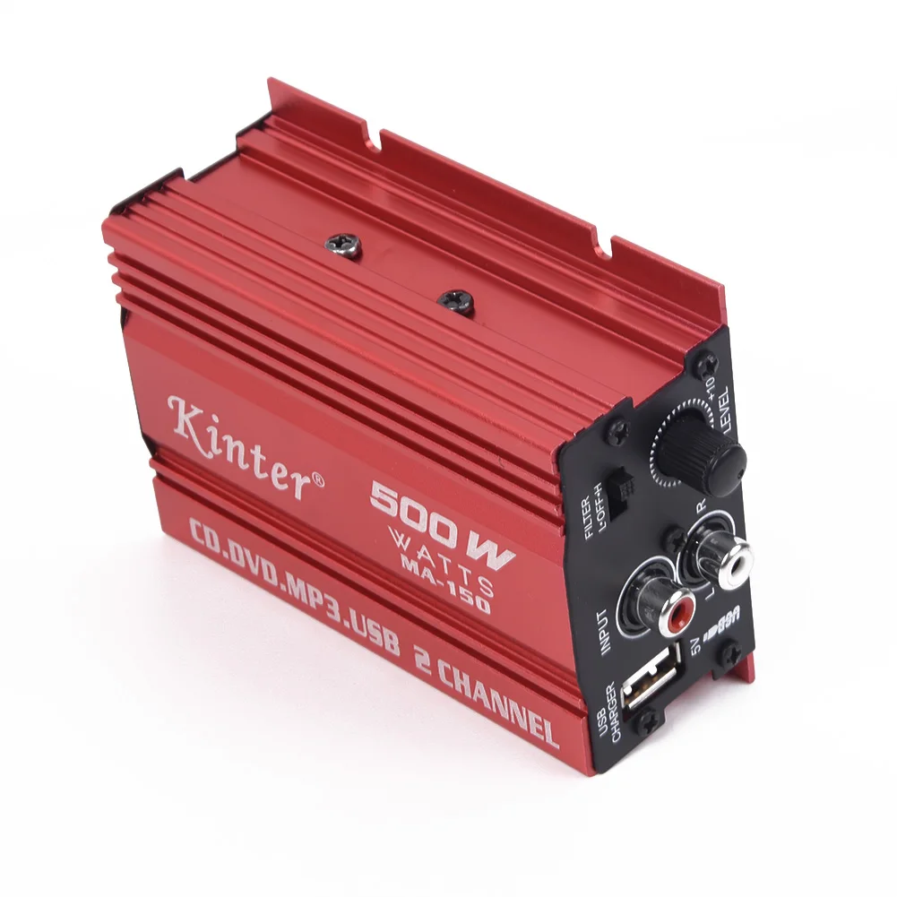

Аудиоусилитель, 12 В, 500 Вт, 2 канала, мини-Hi-Fi усилитель, сабвуфер, USB-порт, Mp3, Mp4, алюминиевый сплав, 20 Гц ~ 20 кГц