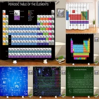 periodic table of elements shower curtain colorful science technology kid chemical student educate fabric bathroom curtains home